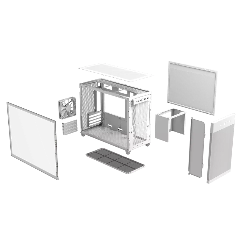 ASUS 華碩 Prime AP201 Tempered Glass Micro-ATX Case (玻璃版)(白色/White)(AAP201V)