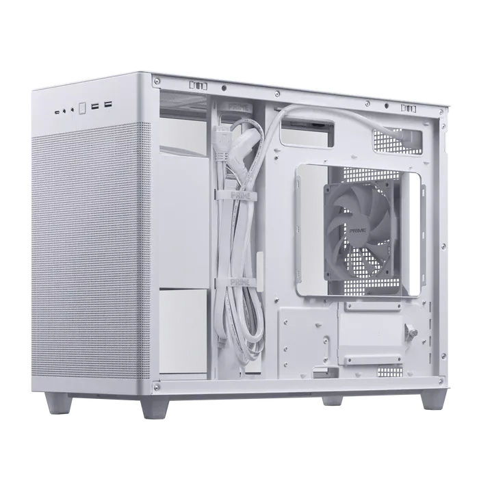 ASUS 華碩 Prime AP201 Tempered Glass Micro-ATX Case (玻璃版)(白色/White)(AAP201V)