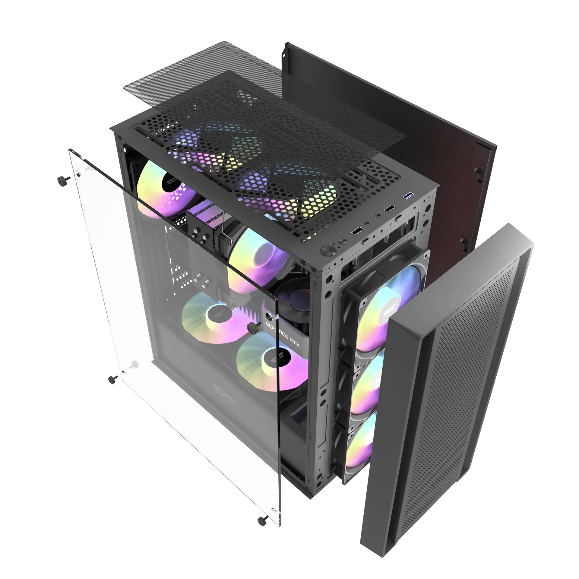 darkFlash DK353 Mini Micro-ATX Case (黑色/Black)(CA-DK353MB)(不含風扇)