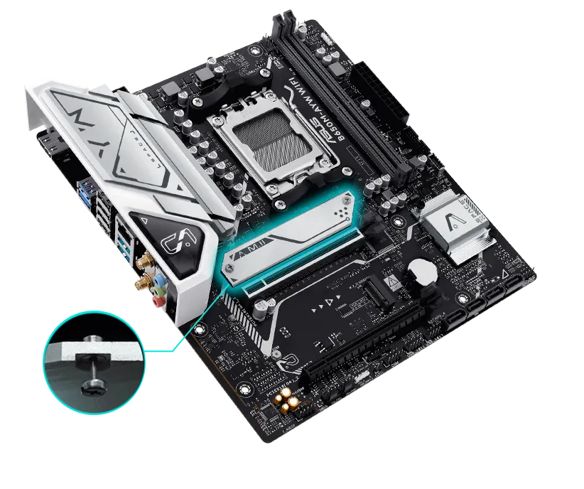 Asus 華碩 B650M-AYW WiFi Micro-ATX 主機板 (DDR5/Wi-Fi/藍牙/AM5)