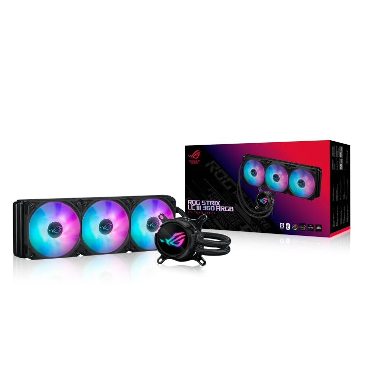 ASUS 華碩 ROG STRIX LC III 360 ARGB 黑色水冷散熱器 (AIO)(Asetek Gen7 v2)(TH-ASL336A)