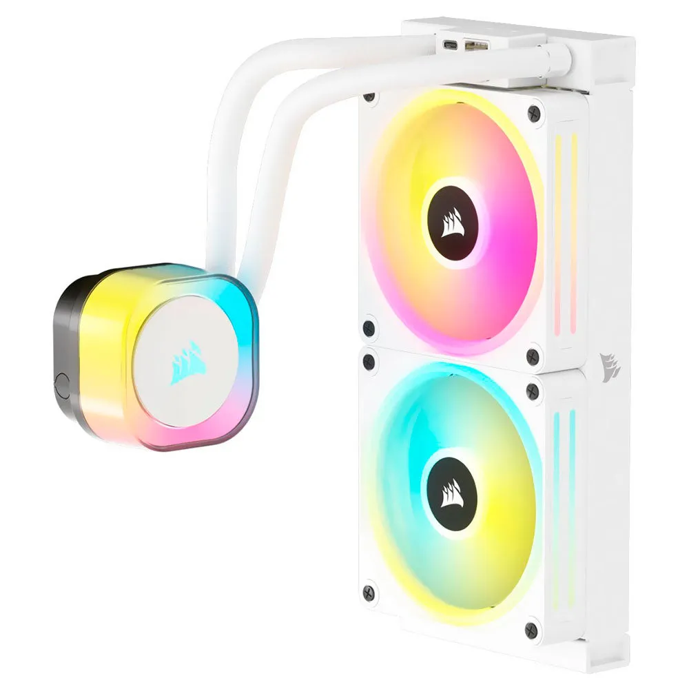 Corsair 海盜船 iCUE Link H100i RGB 240 白色水冷散熱器(AIO)(CW-9061005-WW)(QX120 RGB)