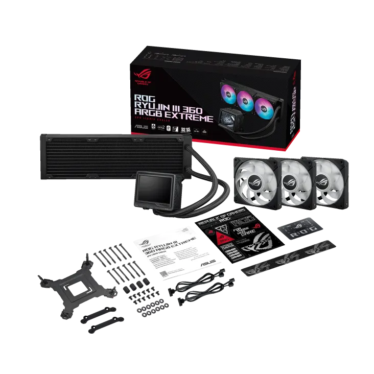 ASUS 華碩 ROG Ryujin III 360 ARGB Extreme 龍神III極致版水冷 3.5吋LCD螢幕 黑色水冷散熱器(AIO)(TH-ARJ336X)(Centralfield 華碩散熱器)