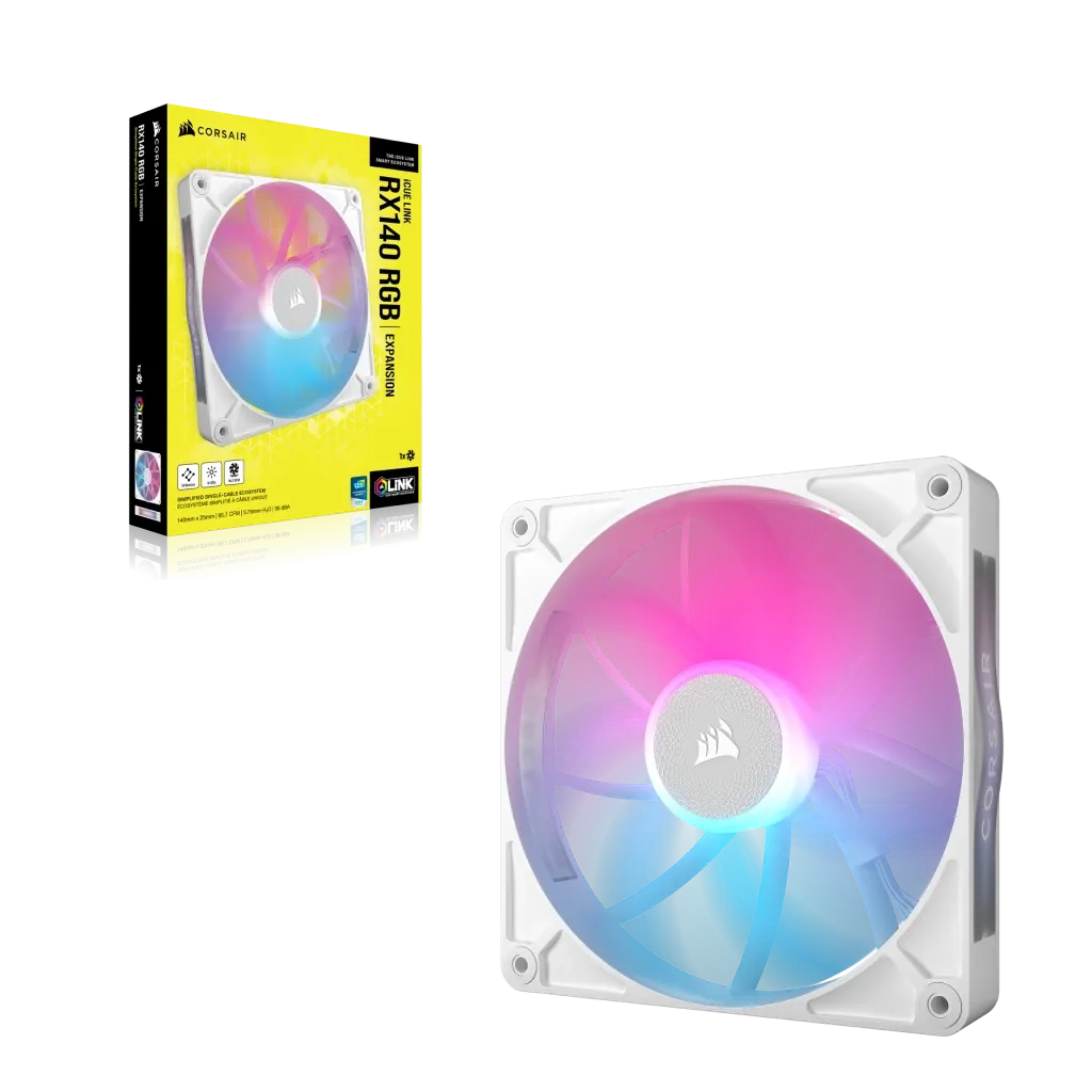 Corsair iCUE LINK RX140 RGB 140mm PWM Fan (白色)(CO-9051023-WW)
