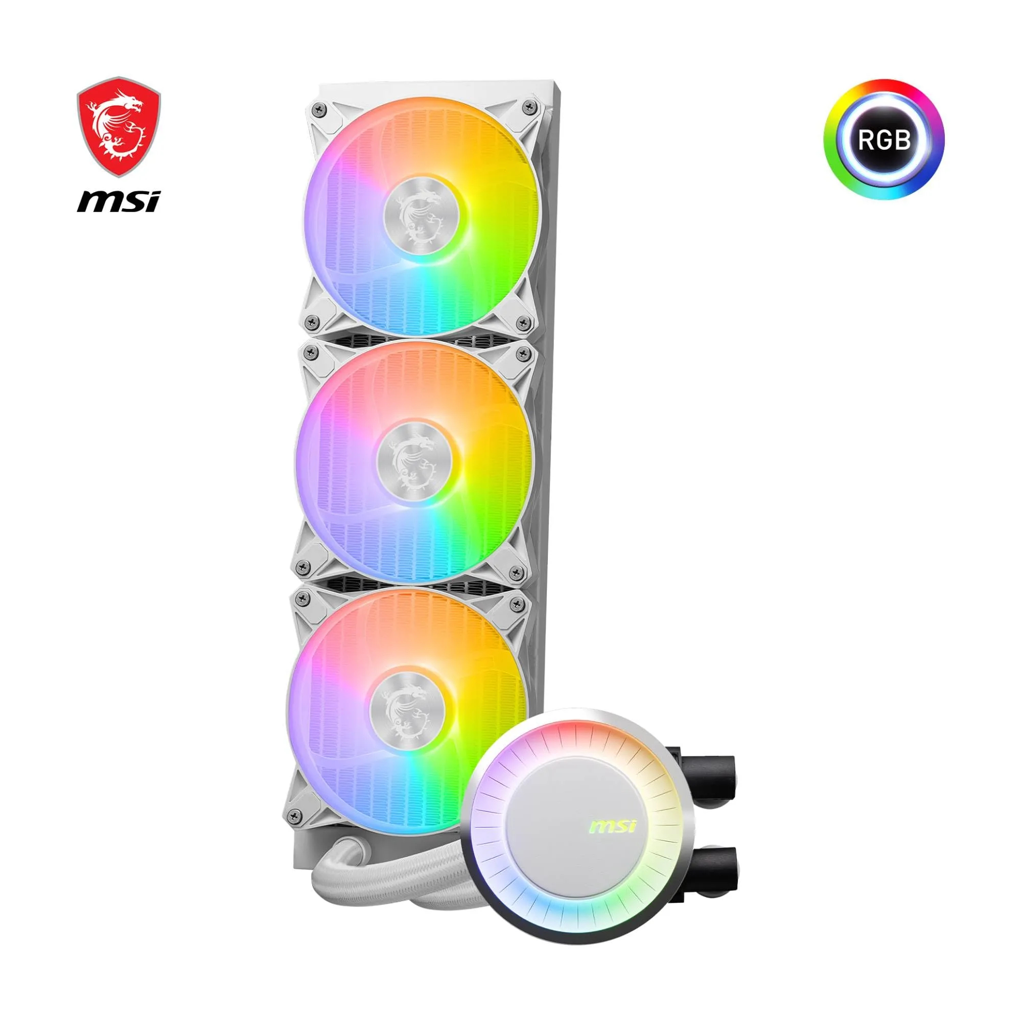 MSI 微星 MAG CoreLiquid E360 RGB 白色水冷散熱器 (AIO)(TH-MACE36W)