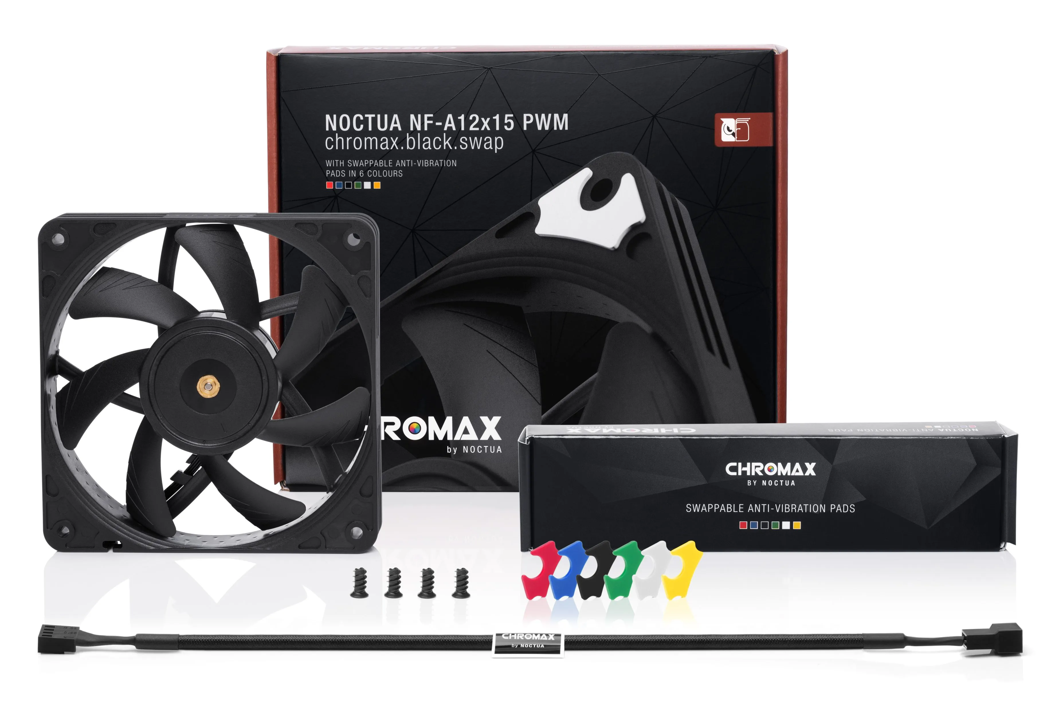 NOCTUA NF A12X15 PWM 120mm PC用ファン 6個セット Amazon.com: Noctua NF-A12x15 PWM chromax.Black.swap, Premium