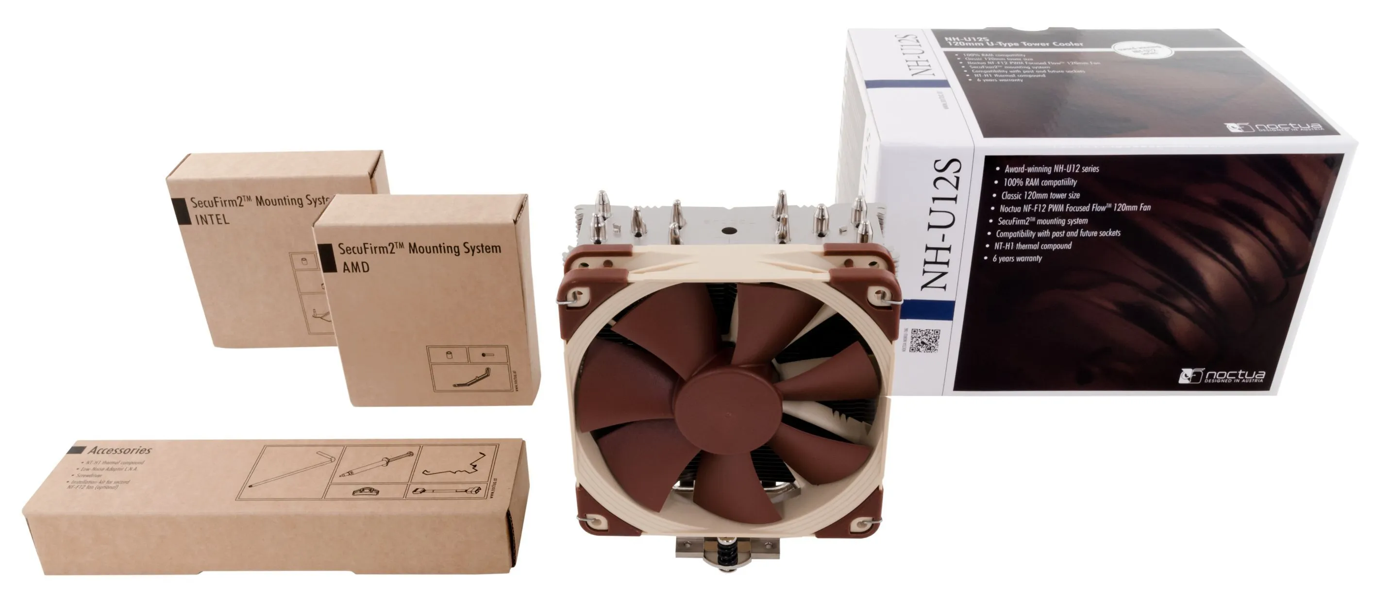Noctua 貓頭鷹 NH-U12S 多導管薄型靜音風冷散熱器 (AIR)(4716123314943)
