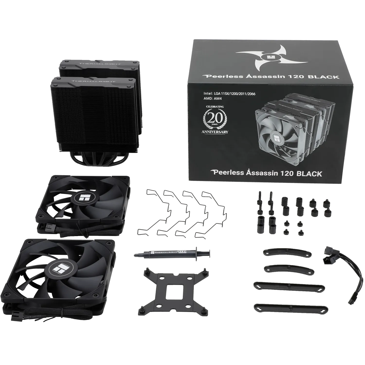 Thermalright 利民 Peerless Assassin 120 Black 全黑色雙塔式風冷散熱器 (PA120BK)(AIR)