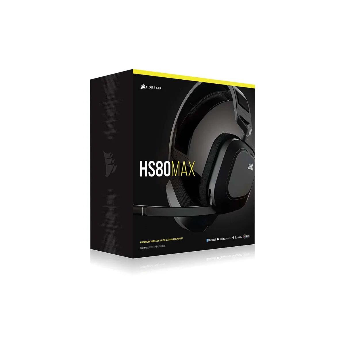 Corsair 海盜船 HS80 MAX RGB 無線電競耳機 (碳黑色)(Dolby Atmos)(CA-9011295-AP)