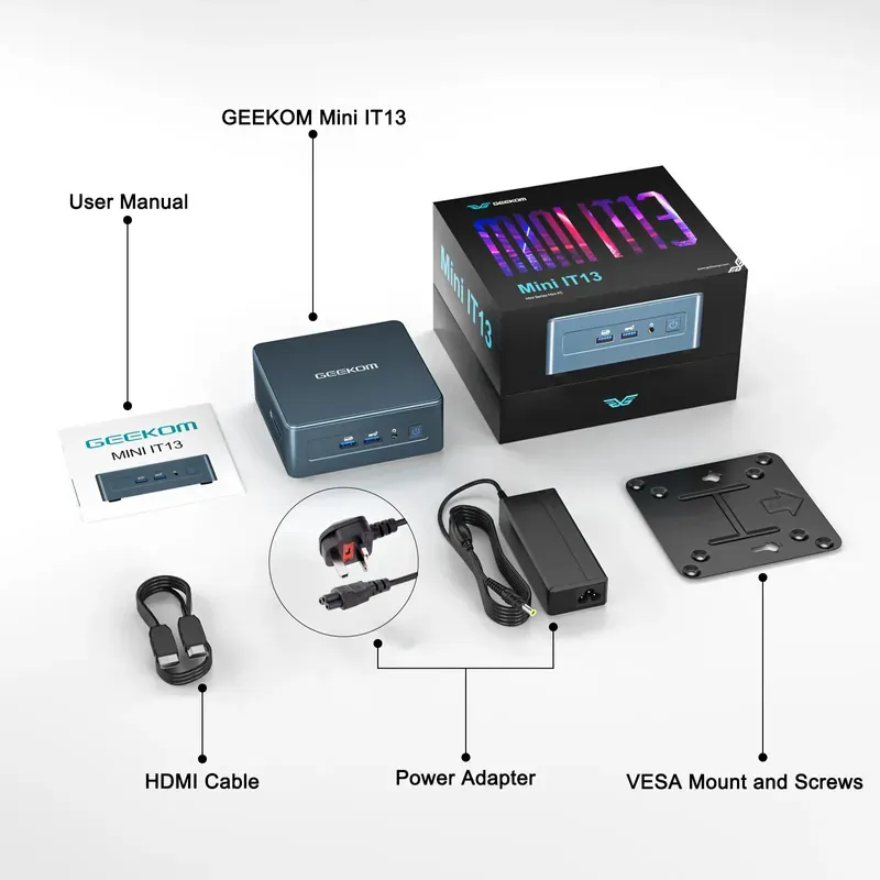 GEEKOM Mini IT13 MiniPC 迷你電腦 (i7 13620H/32+1T/Win11Pro)(CS-G136H31) *** Kingston