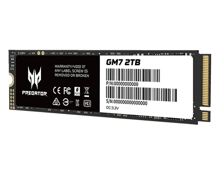 Acer Predator GM7 2TB Gen 4 M.2 SSD (固態硬碟)(HD-AGM72T)