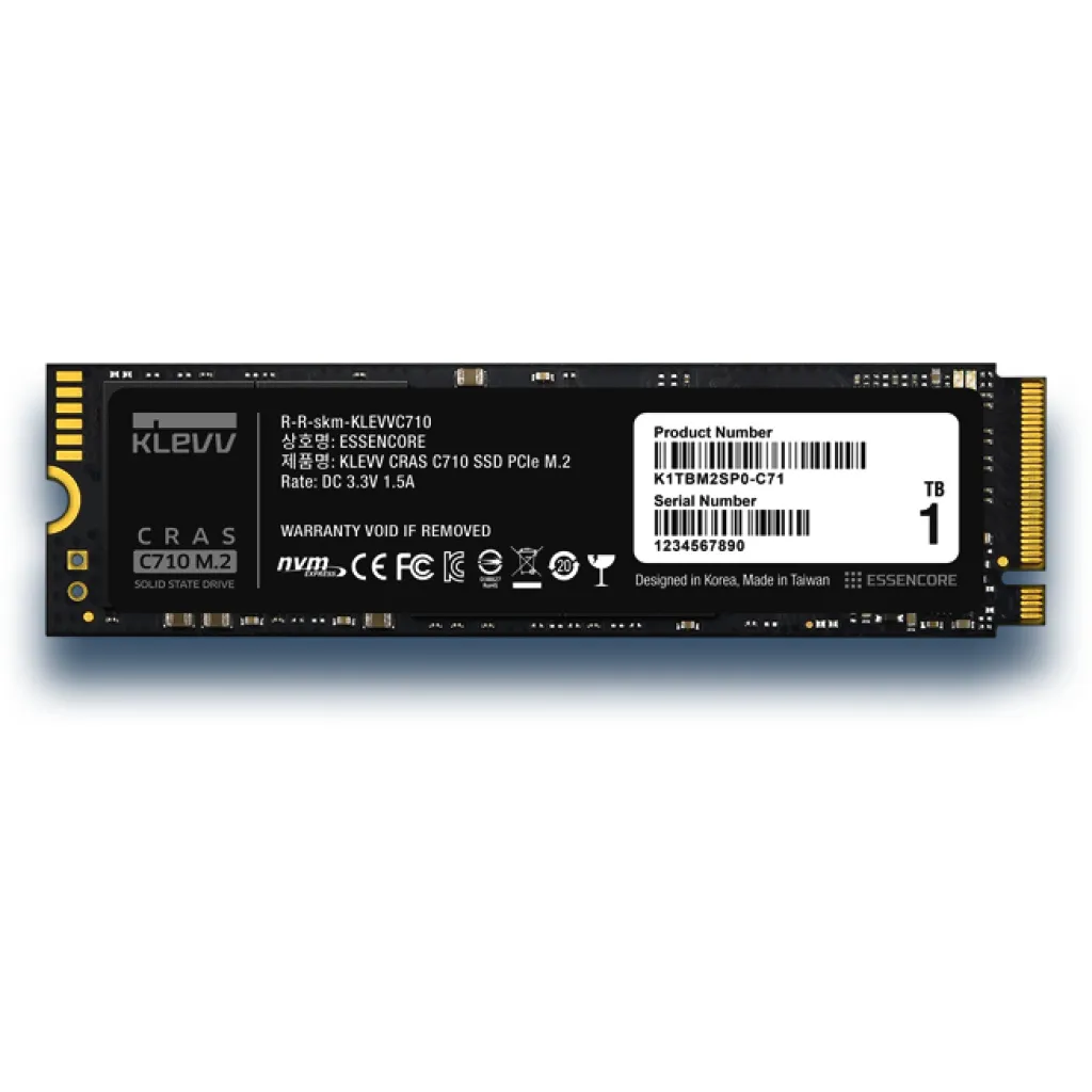 Klevv 科賦 CRAS C710 1TB Gen 3 M.2 SSD (固態硬碟)(K01TBM2SP0-C71)