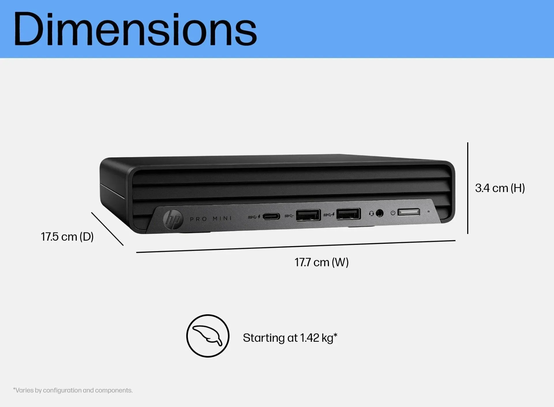 HP 惠普 Pro Mini 400 G9 i7 商用桌面電腦 (i7-14700T/16GB/1TB/Intel/Win11Pro)(A1MT9PA#AB5)