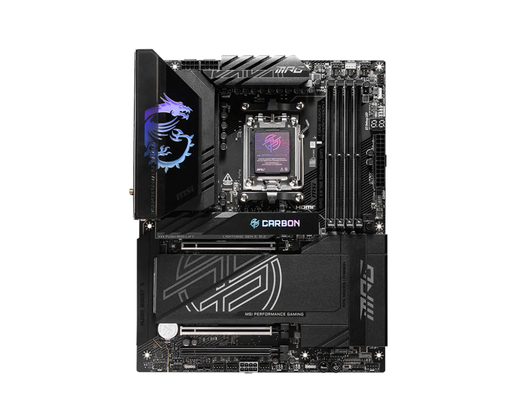MSI 微星 X870E CARBON WiFi ATX 主機板 (DDR5/Wi-Fi 7/藍牙/5G LAN/AM5)