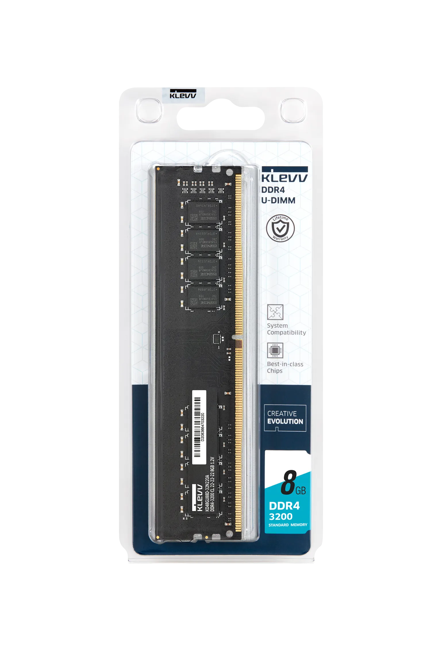 Klevv 科賦Desktop Value 8GB 單條(1x8GB) D4-3200 (V8-KD48GU880