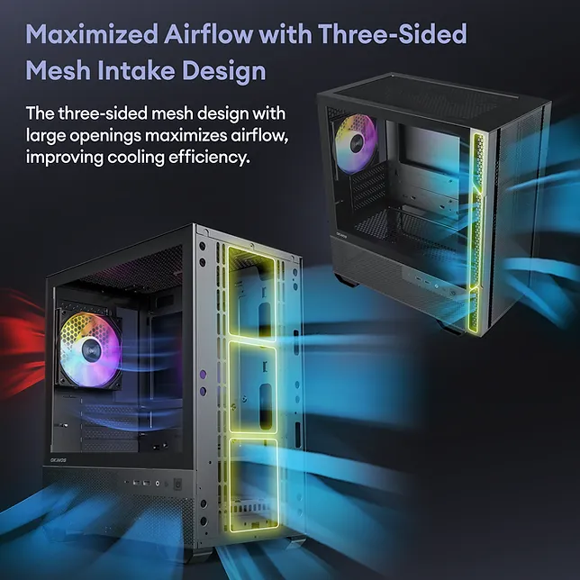 Okinos Cypress 3 ARGB Micro-ATX Case (附送4把ARGB風扇)