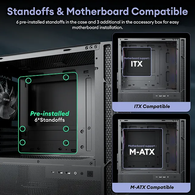 Okinos Cypress 3 ARGB Micro-ATX Case (附送4把ARGB風扇)