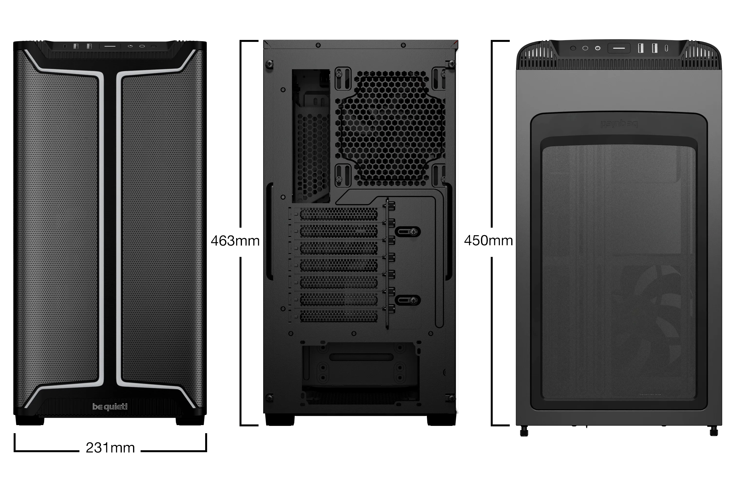 be quiet! PURE BASE 501 DX ATX Case (黑色/Black)(CA-B501DXB)