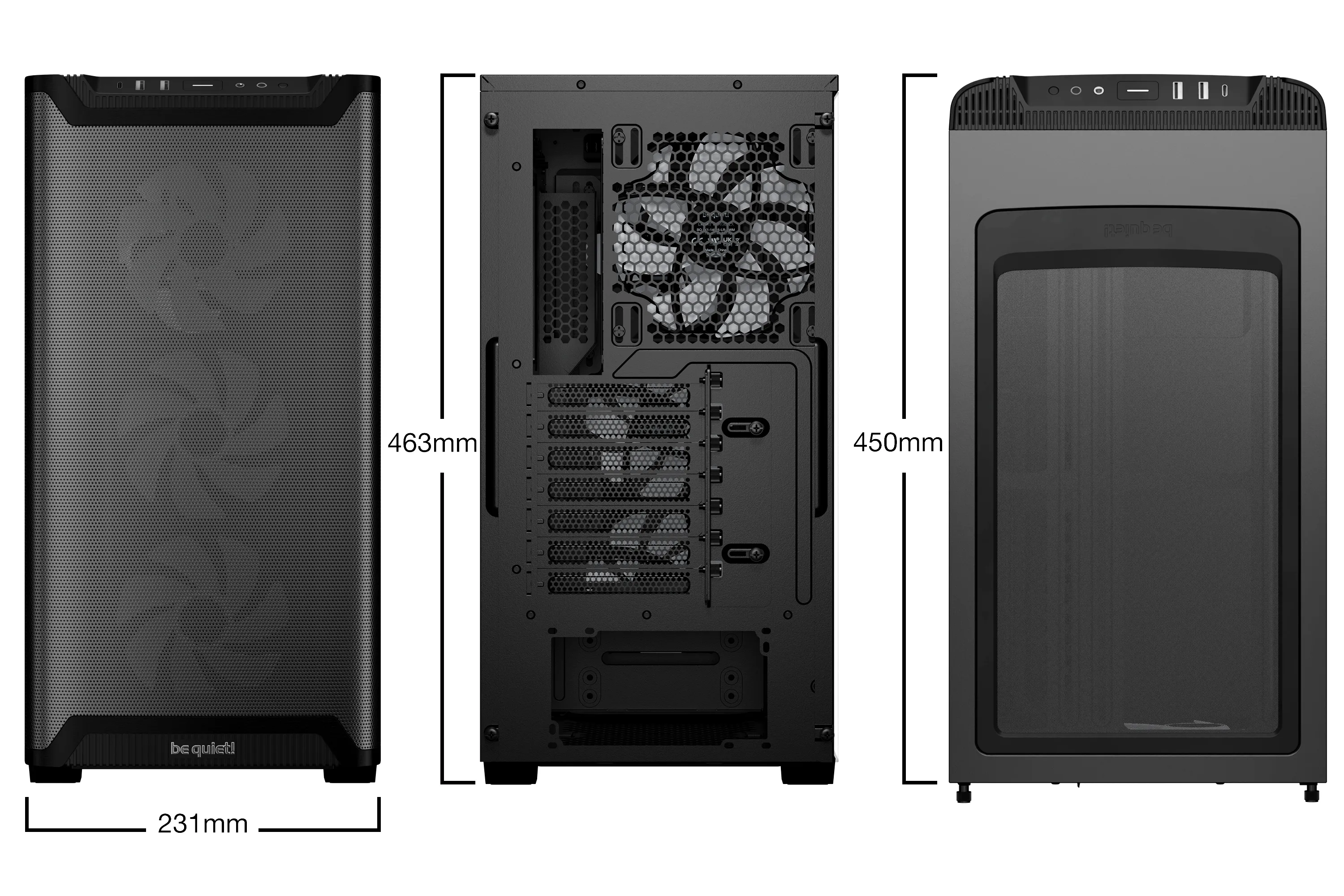 be quiet! PURE BASE 501 LX ATX Case (黑色/Black)(CA-B501LXB)