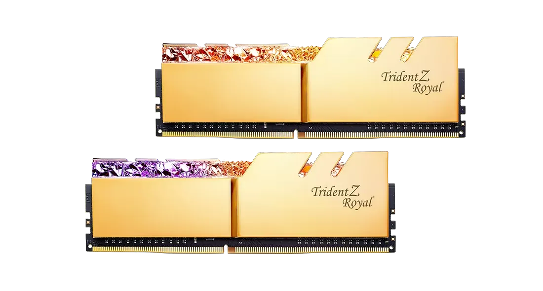 G.Skill Trident Z Royal 64GB 金色皇家戟套裝 (2x32GB) D4-3200C14 (F4-3200C14D-64GTRG)