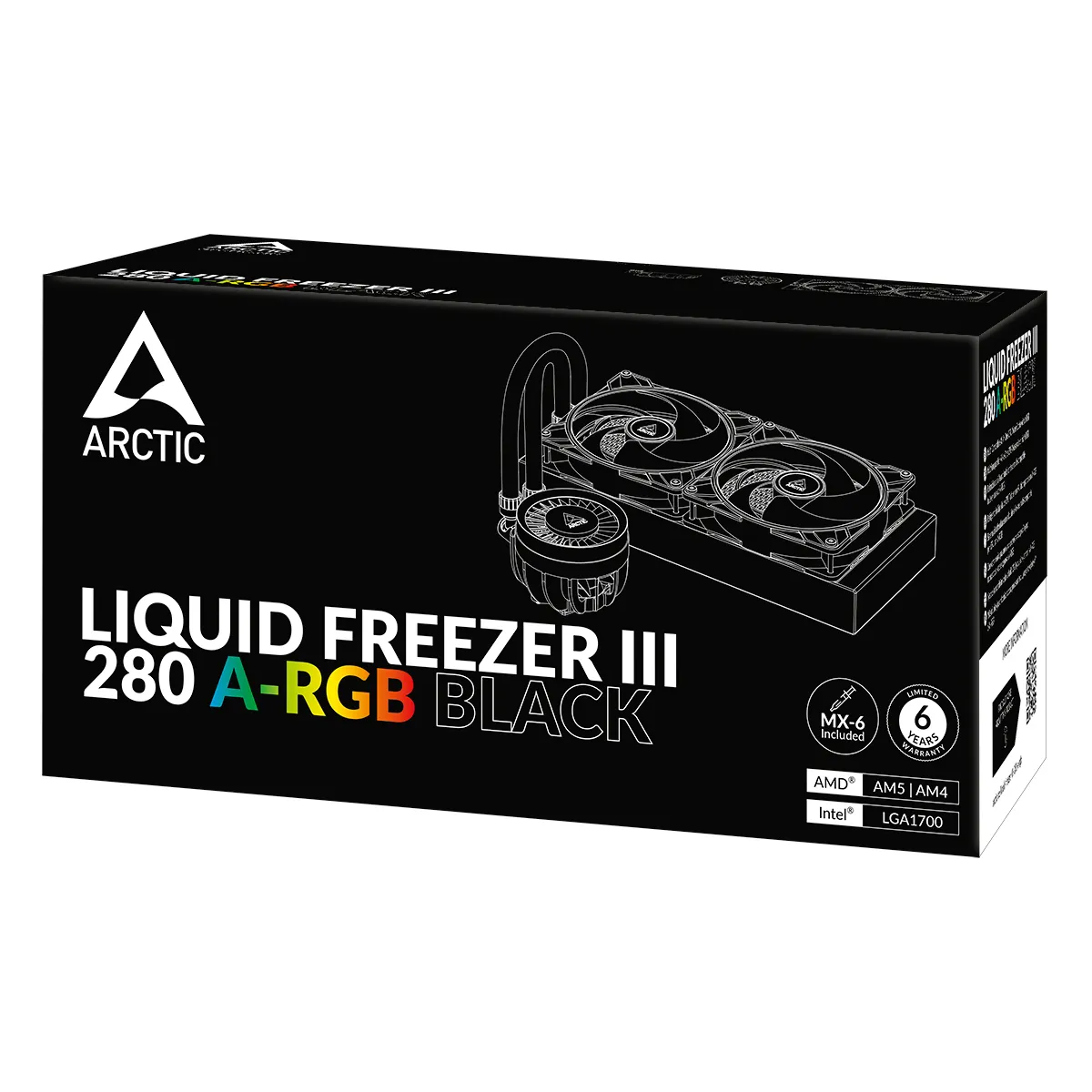 ARCTIC Liquid Freezer III 280 ARGB 黑色水冷散熱器 (厚冷排)(AIO)(4895213704519)