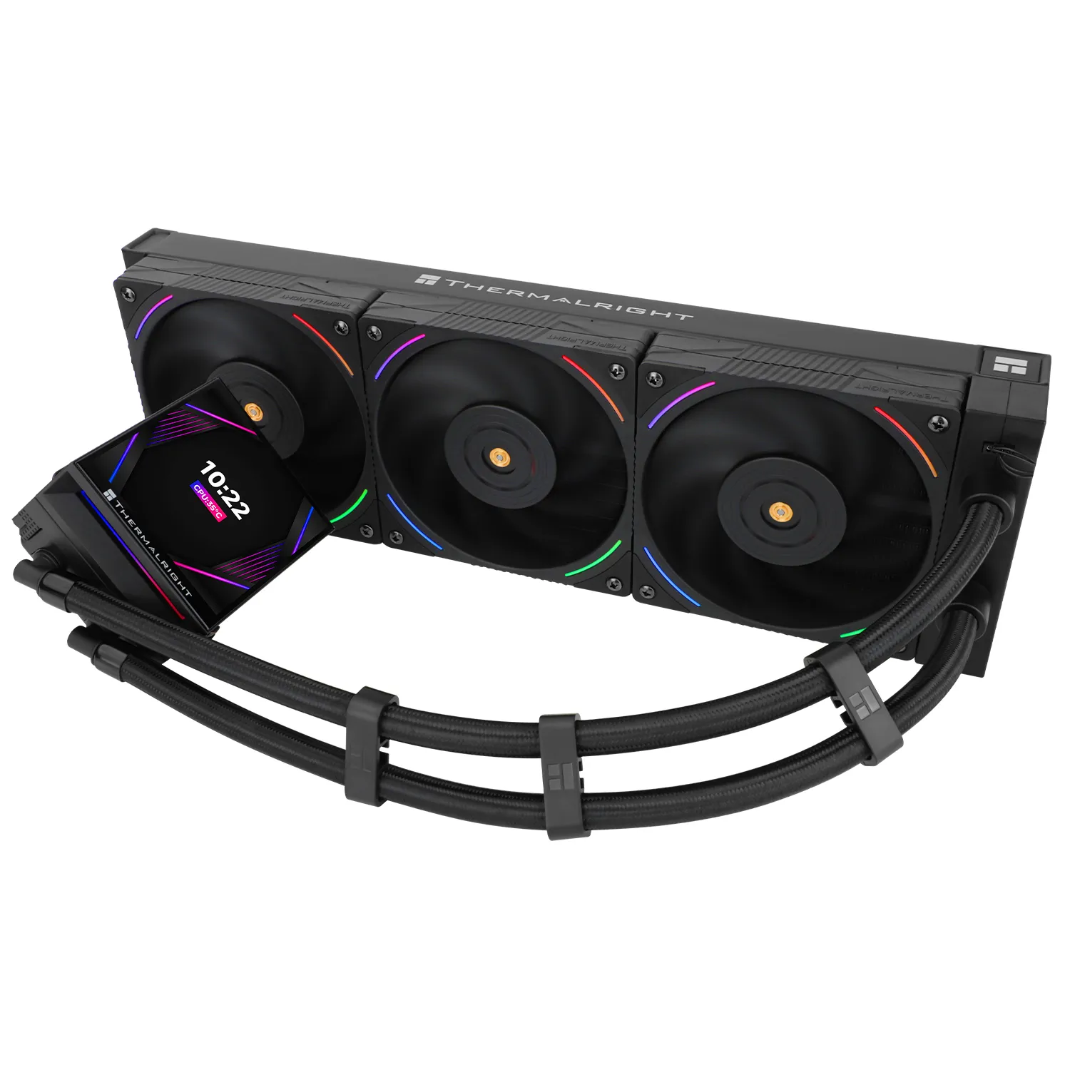 Thermalright 利民 Hyper Vision 360 ARGB(3.95吋IPS屏) 黑色水冷散熱器(AIO)