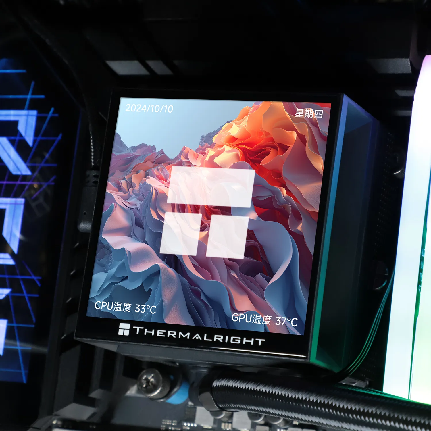 Thermalright 利民 Hyper Vision 360 ARGB(3.95吋IPS屏) 黑色水冷散熱器(AIO)