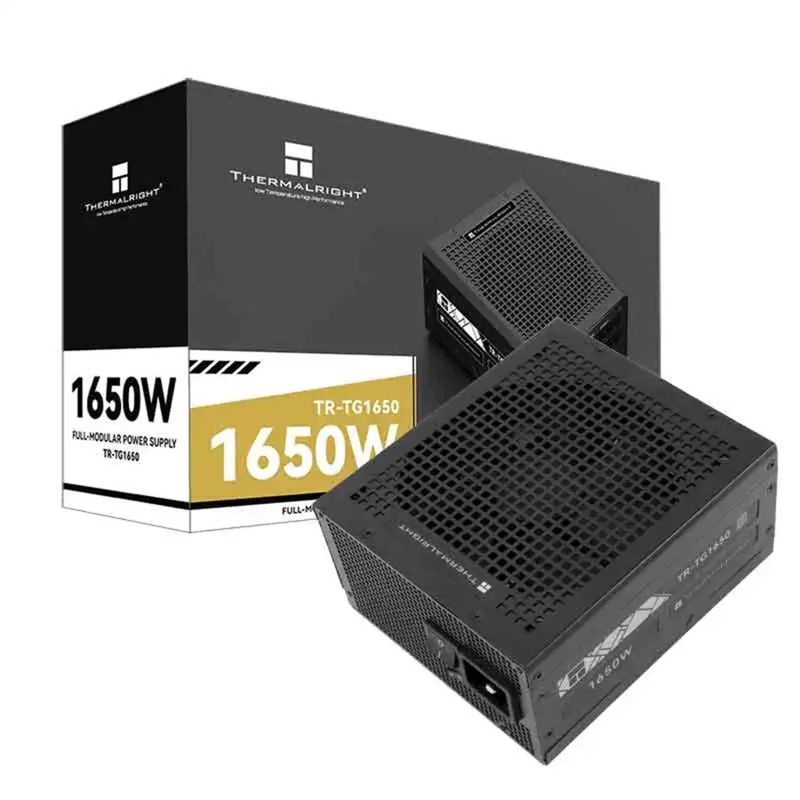 Thermalright 利民 TG-1650 1650W 金牌全模組黑色火牛 ATX3.0 80+ Gold PCIe5.0 全黑線 5年保 (TG-1650)