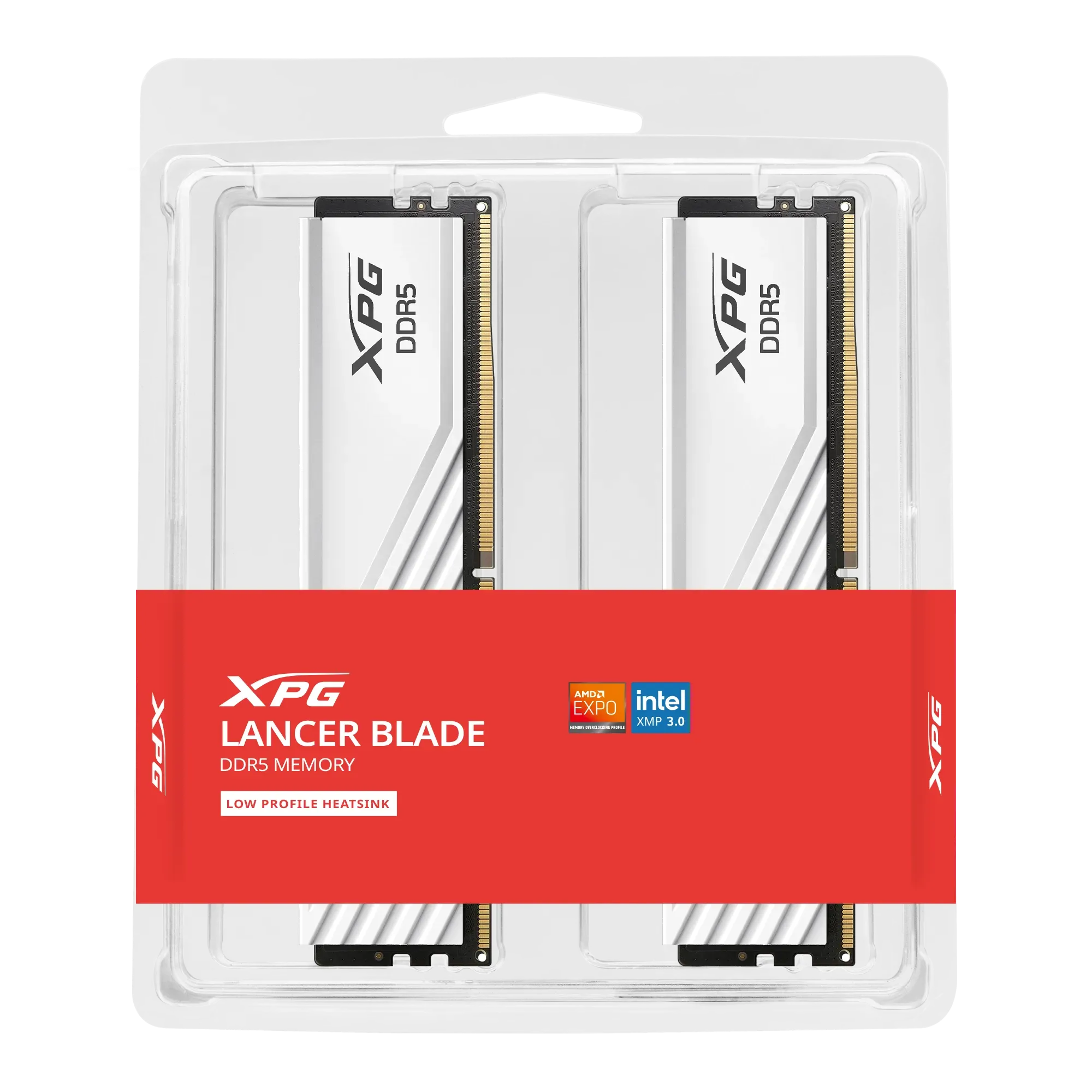 ADATA XPG Lancer Blade 32GB 白色套裝 (2x16GB) D5-6400C32 (AX5U6400C3216G-DTLABWH)(XMP/EXPO)