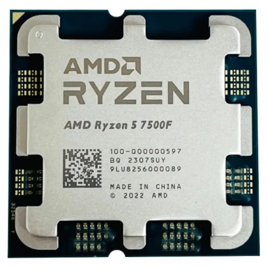AMD Ryzen5 7500F Tray版6核12線程AM5處理器無內顯3年保(需另加顯示卡