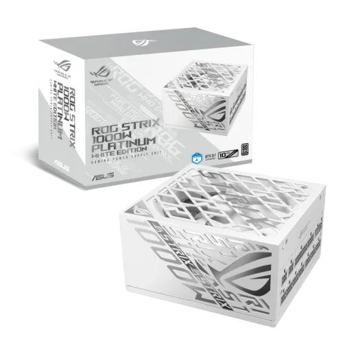 ASUS 華碩 ROG STRIX 1000W 白金全模組白色火牛 ATX3.1 80+ Platinum 12V-2x6 全白蝕刻線 10年保 (PS-ARSP1KW)