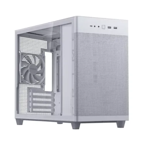 ASUS 華碩 Prime AP201 Tempered Glass Micro-ATX Case (玻璃版)(白色/White)(AAP201V)