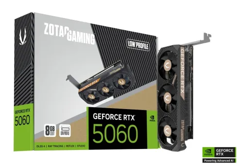 ZOTAC GAMING 索泰 GeForce RTX 5060 Low Profile 8GB GDDR7 顯示卡三風扇版