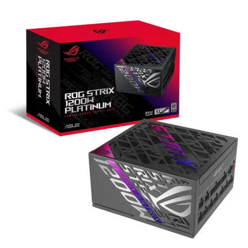 ASUS 華碩 ROG STRIX 1200W 白金全模組黑色火牛 ATX3.1 80+ Platinum 12V-2x6 全黑蝕刻線 10年保 (PS-ARSP1K2)